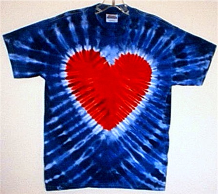 Patriotic Heart Tie-dyed Tees